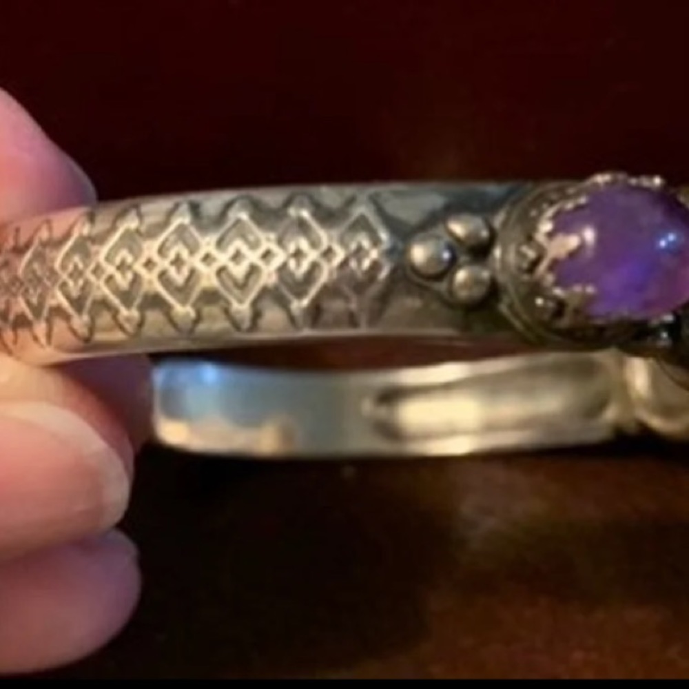 Carolyn Pollack sterling and stone cuff bracelet - Picture 5 of 7
